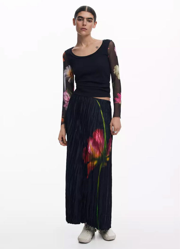 Desigual Floral Texture Skirt