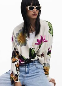 Desigual Floral Print Cardigan