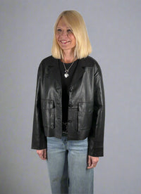 Freaky Nation Boxy Leather Jacket