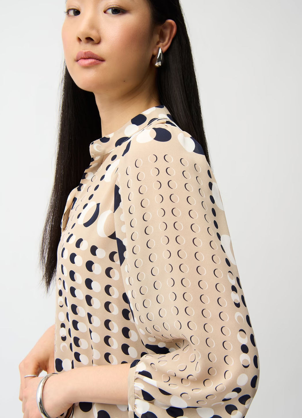 Joseph Ribkoff Georgette Dot-Print Blouse