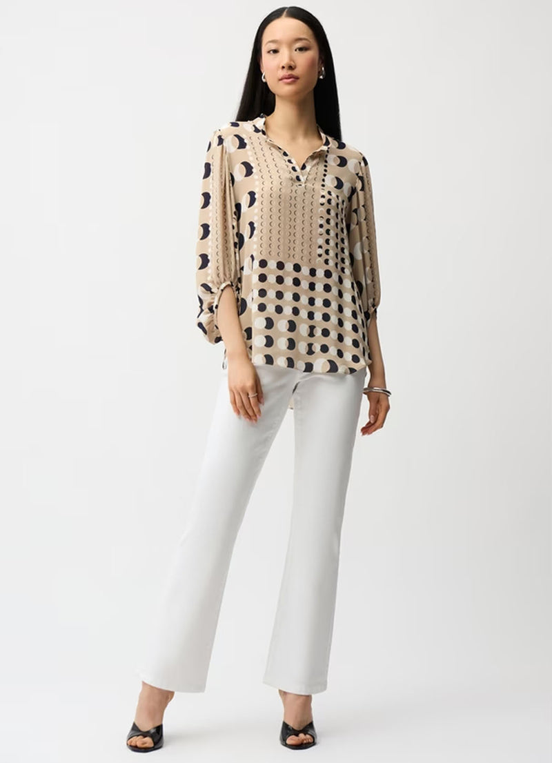 Joseph Ribkoff Georgette Dot-Print Blouse
