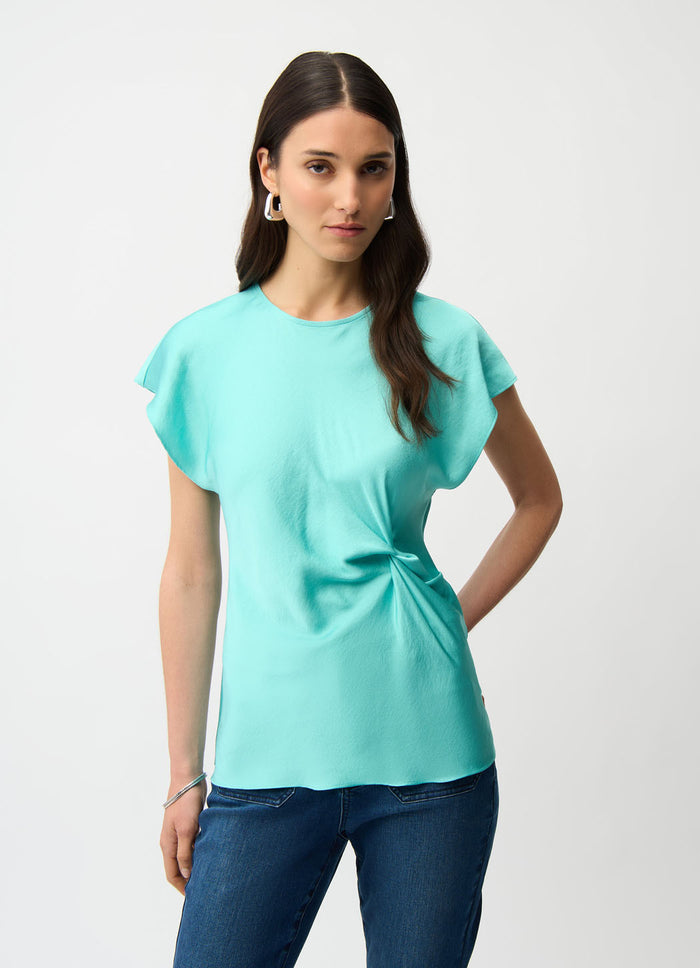 Joseph Ribkoff Satin Twist Front Top