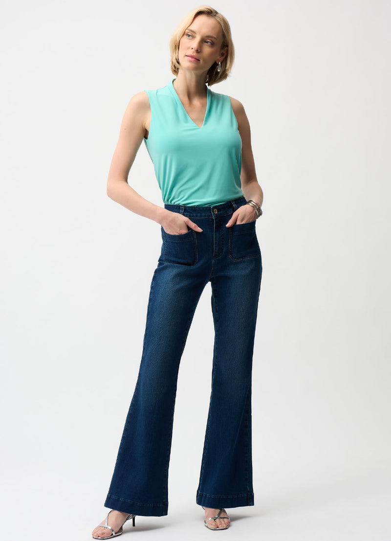 Joseph Ribkoff Sleeveless Trapeze Top With V-Neckline