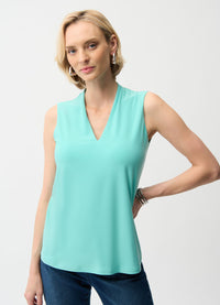 Joseph Ribkoff Sleeveless Trapeze Top With V-Neckline