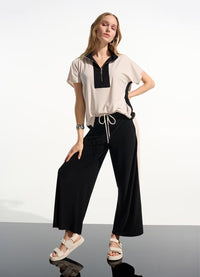 Joseph Ribkoff Colorblock 1/2 Zip Top