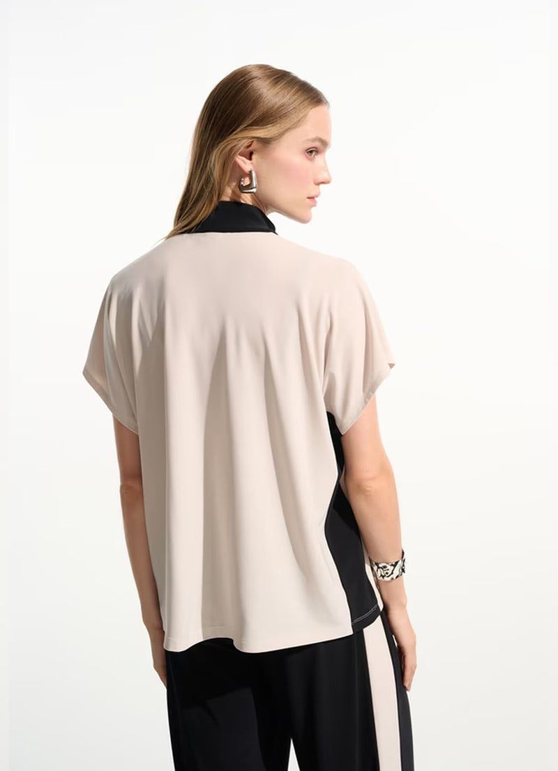 Joseph Ribkoff Colorblock 1/2 Zip Top