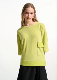 Joseph Ribkoff High-Low Pocket Top
