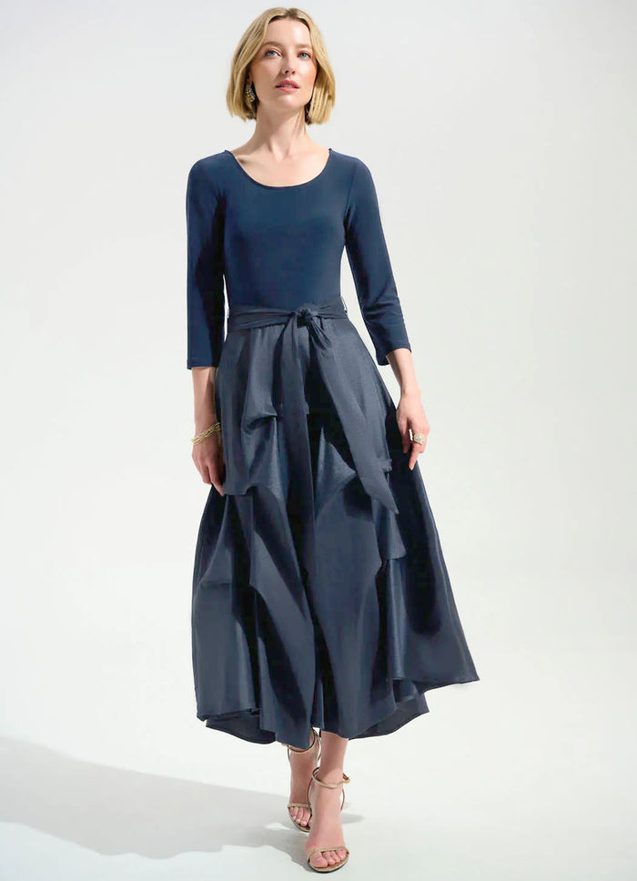Joseph Ribkoff Midi Fit & Flare With Taffeta Skirt