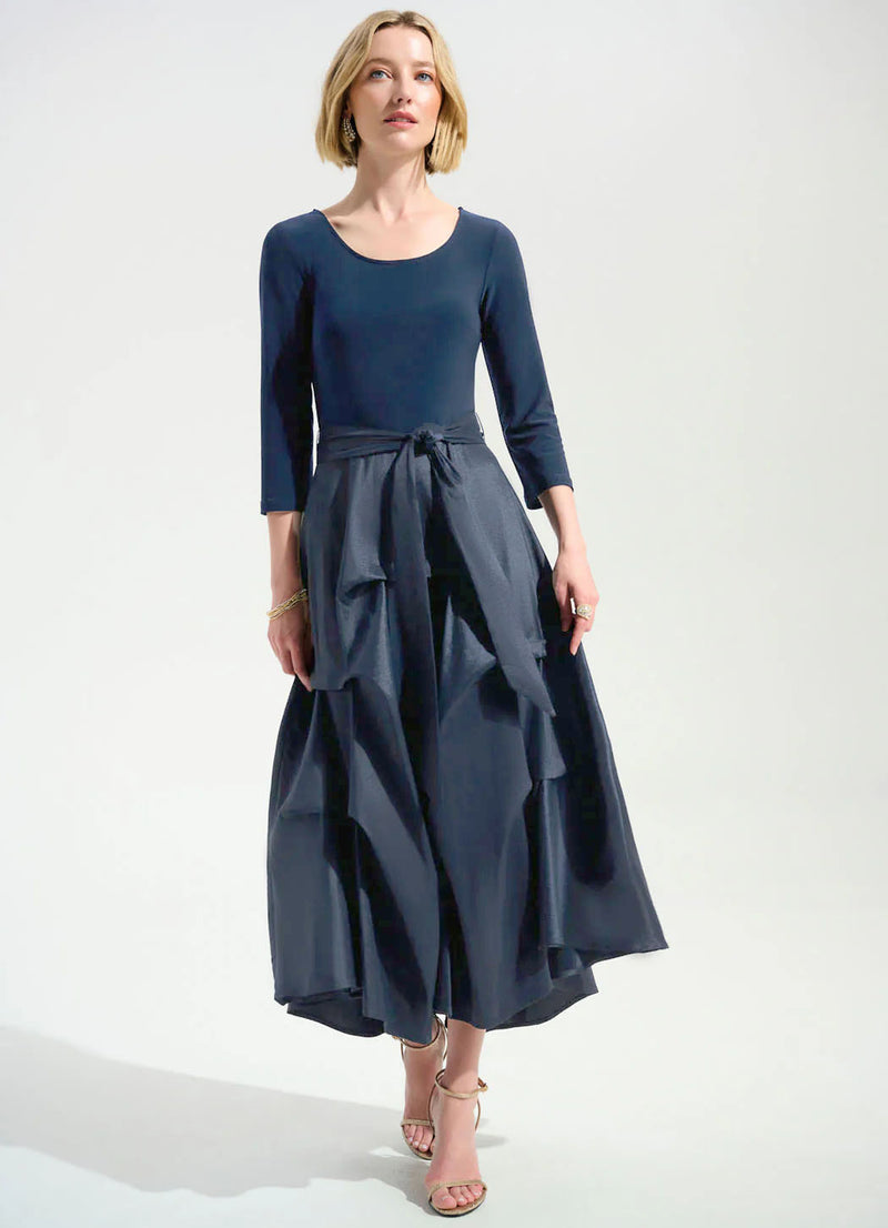 Joseph Ribkoff Midi Fit & Flare With Taffeta Skirt