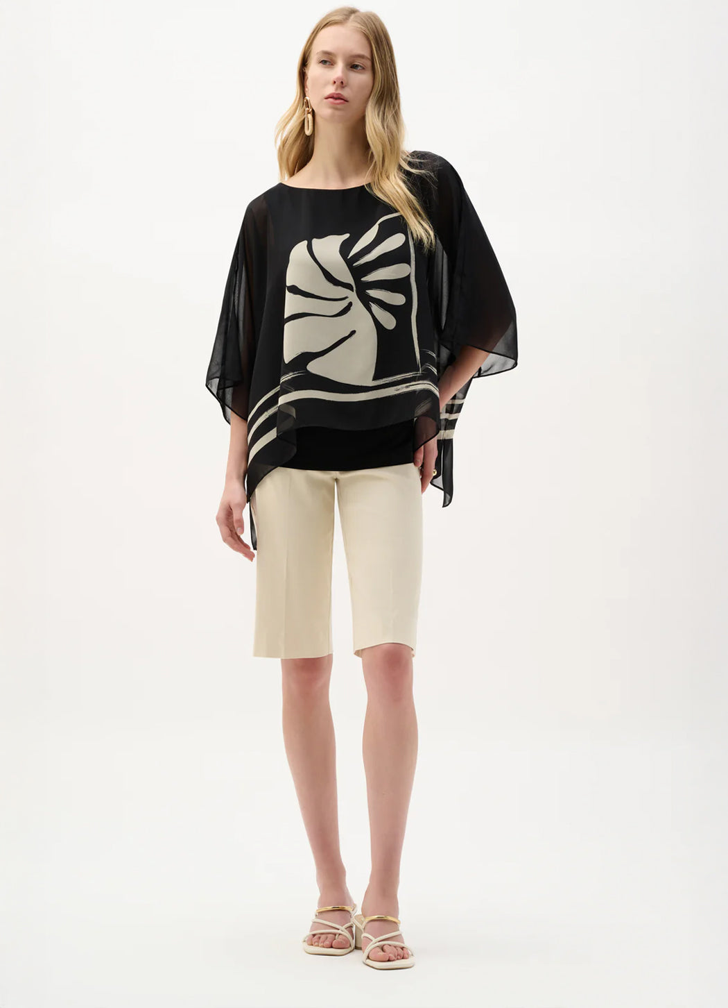 Joseph Ribkoff Chiffon Poncho Top