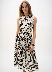 Joseph Ribkoff Tropical Print Fit And Flare Wrap Dress