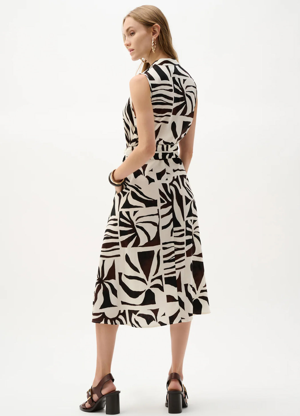 Joseph Ribkoff Tropical Print Fit And Flare Wrap Dress