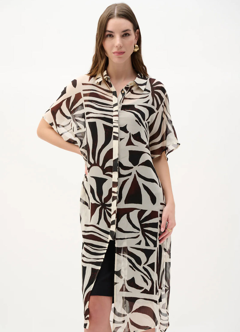 Joseph Ribkoff Chiffon Tropical Shirt