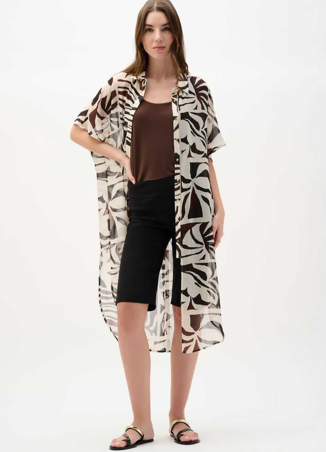 Joseph Ribkoff Chiffon Tropical Shirt