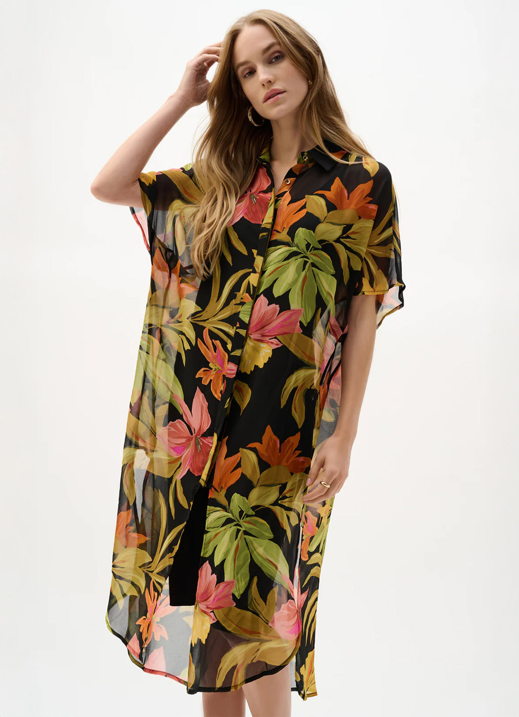 Joseph Ribkoff Chiffon Floral Shirt