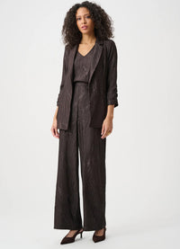 Joseph Ribkoff Pleated Satin Open Blazer