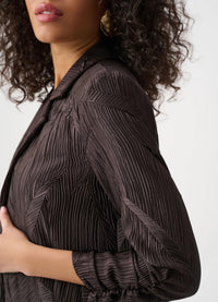 Joseph Ribkoff Pleated Satin Open Blazer