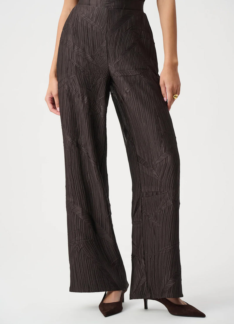 Joseph Ribkoff Pleated Satin Pull-On Wide-Leg Pants