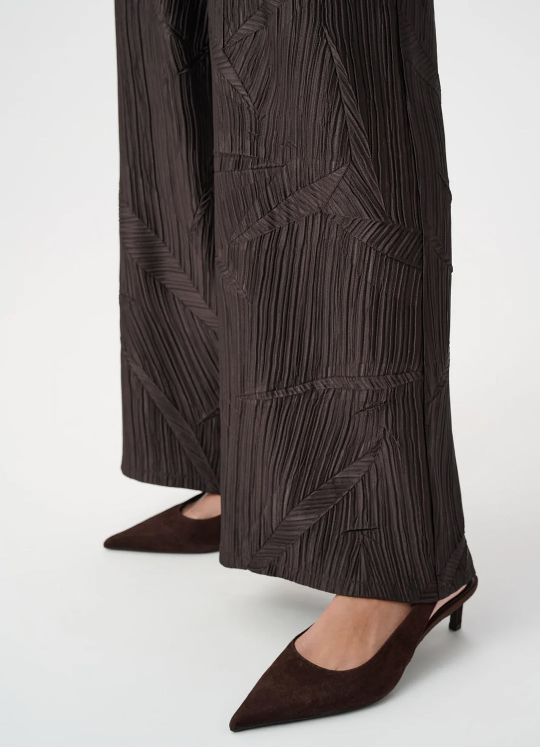 Joseph Ribkoff Pleated Satin Pull-On Wide-Leg Pants