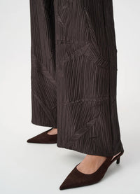 Joseph Ribkoff Pleated Satin Pull-On Wide-Leg Pants
