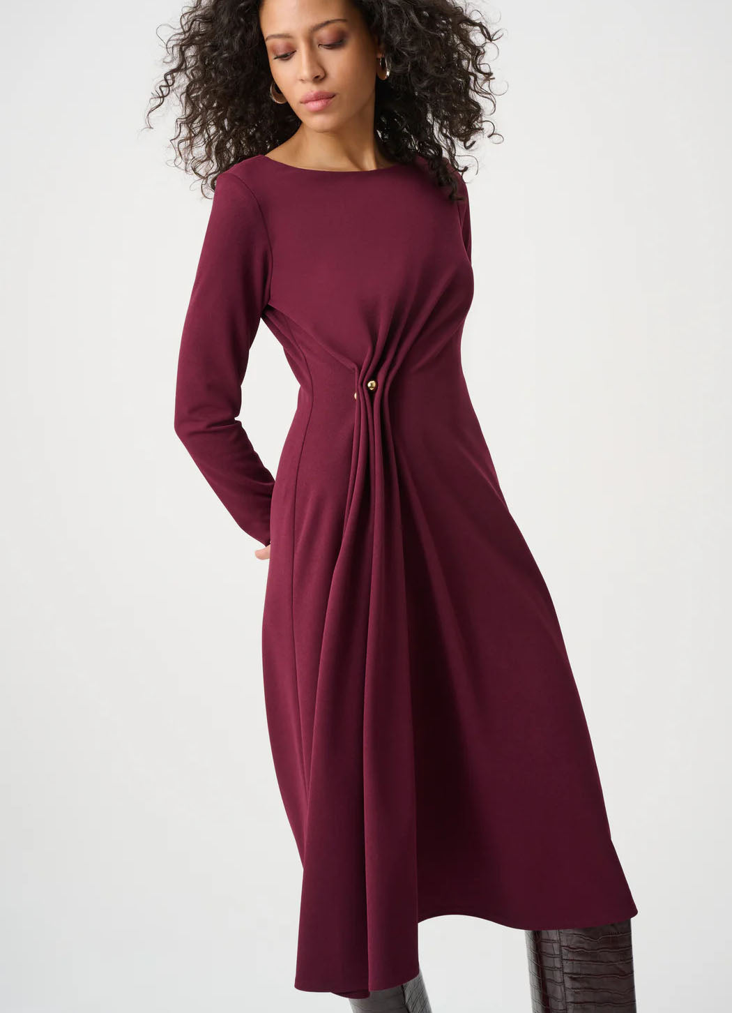 Joseph Ribkoff Draped Front Sheath Dress