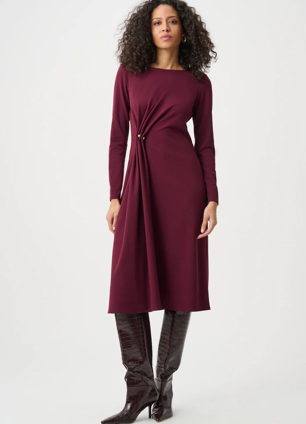 Joseph Ribkoff Draped Front Sheath Dress