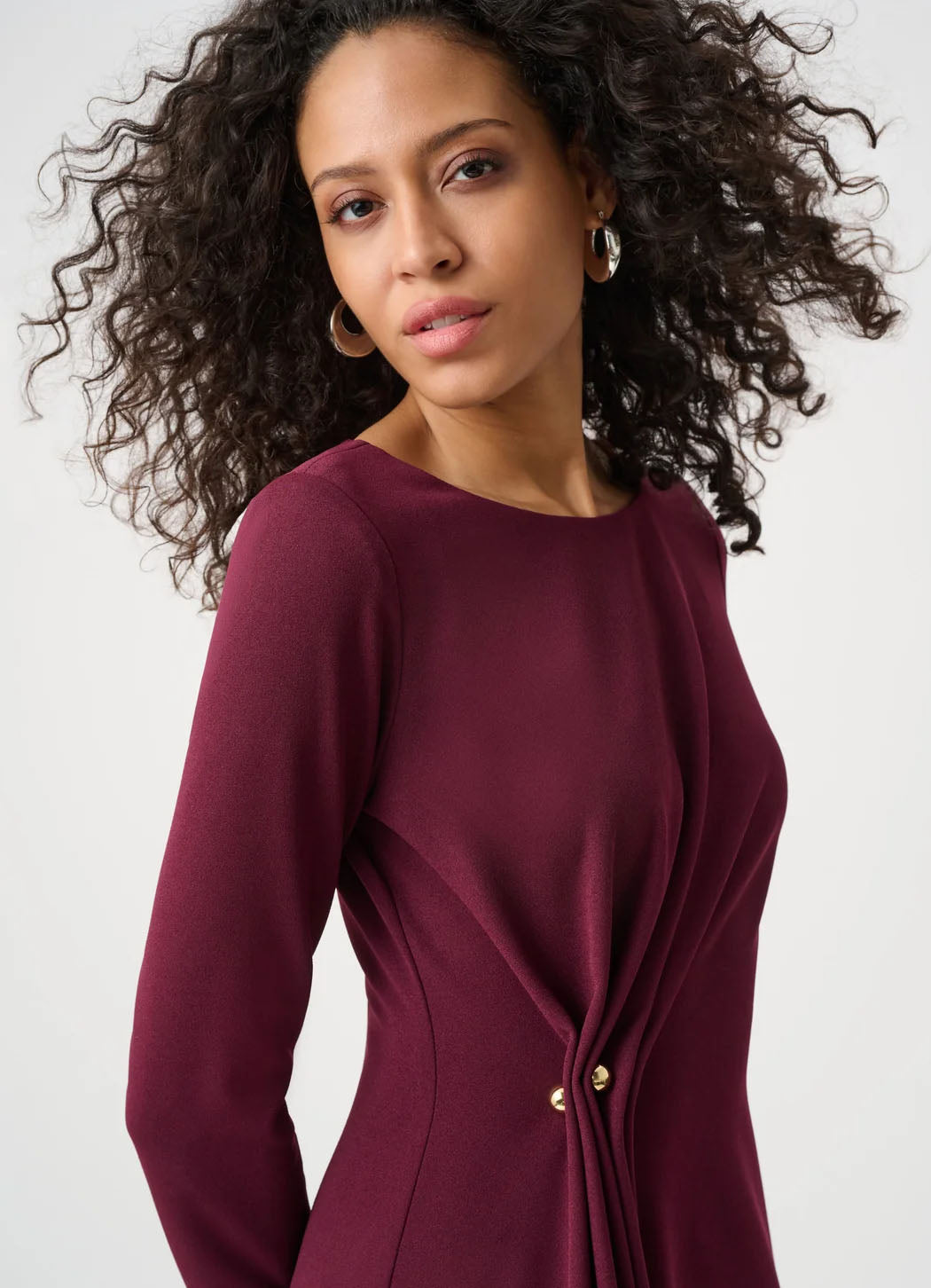 Joseph Ribkoff Draped Front Sheath Dress