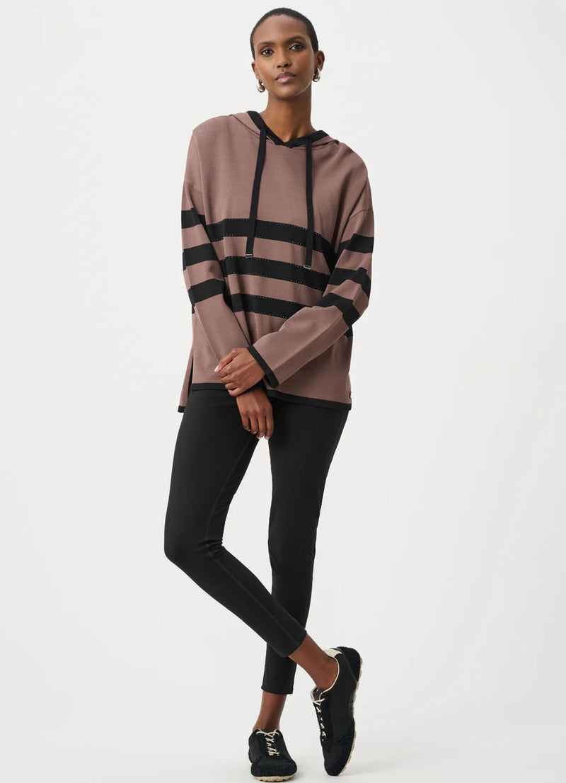 Joseph Ribkoff Striped Hooded Sweater