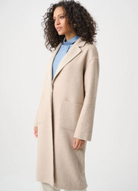 Joseph Ribkoff Wool Blend Plaid Reversible Boxy Coat