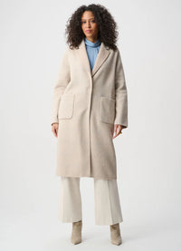 Joseph Ribkoff Wool Blend Plaid Reversible Boxy Coat