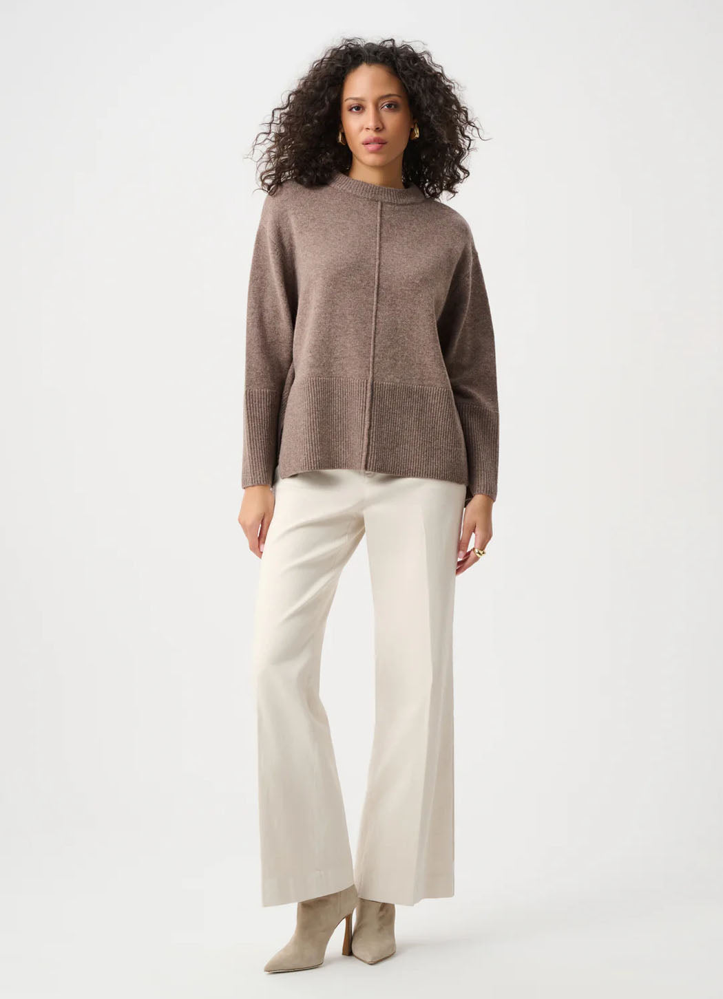 Joseph Ribkoff Wool Boxy Crewneck Sweater