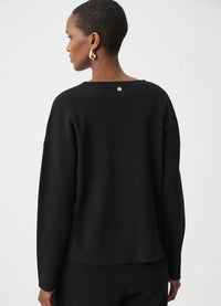 Joseph Ribkoff Asymmetric Sweater With Metal Stud Detail