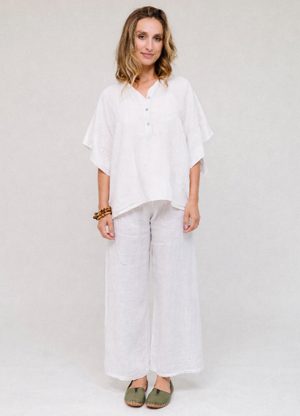 SAGA Button Collar Top