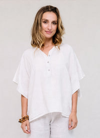 SAGA Button Collar Top