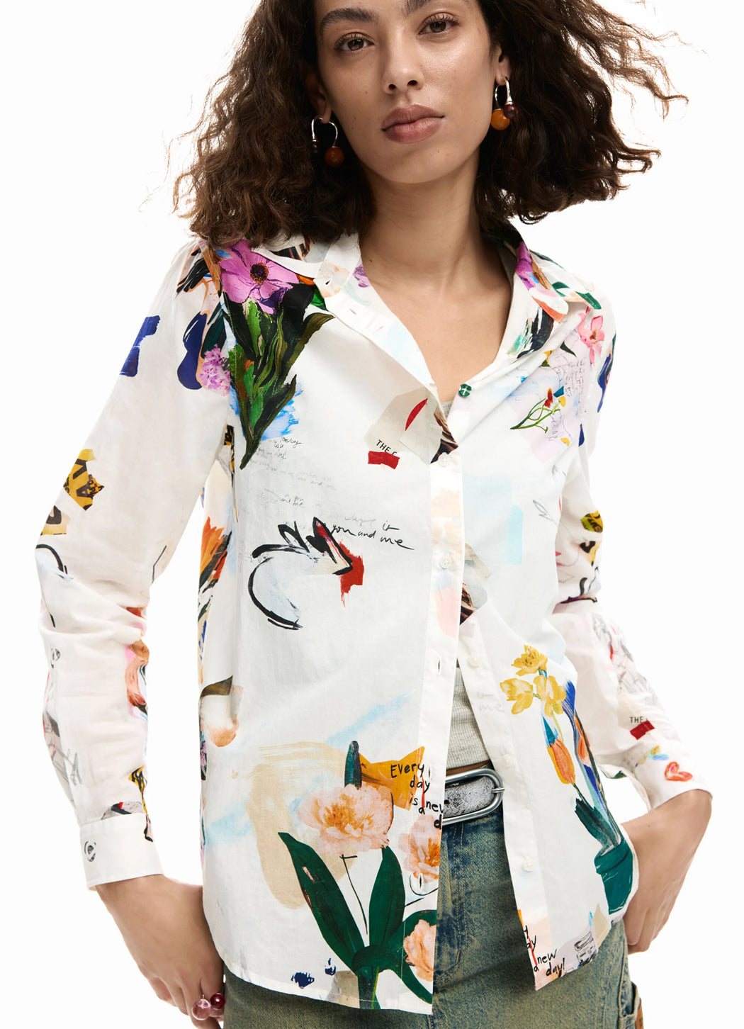 Desigual Flower Collage Shirt