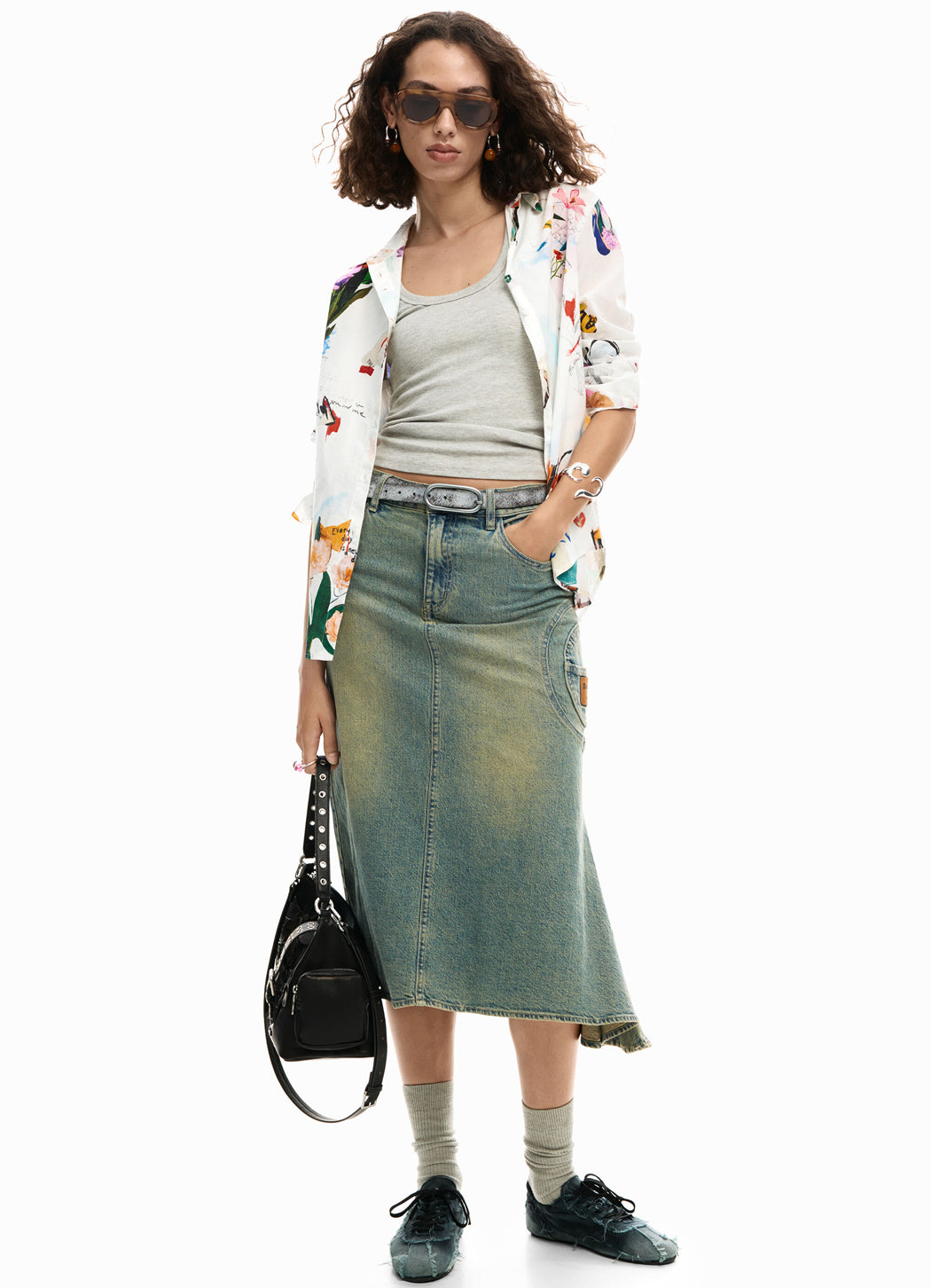 Desigual Flower Collage Shirt