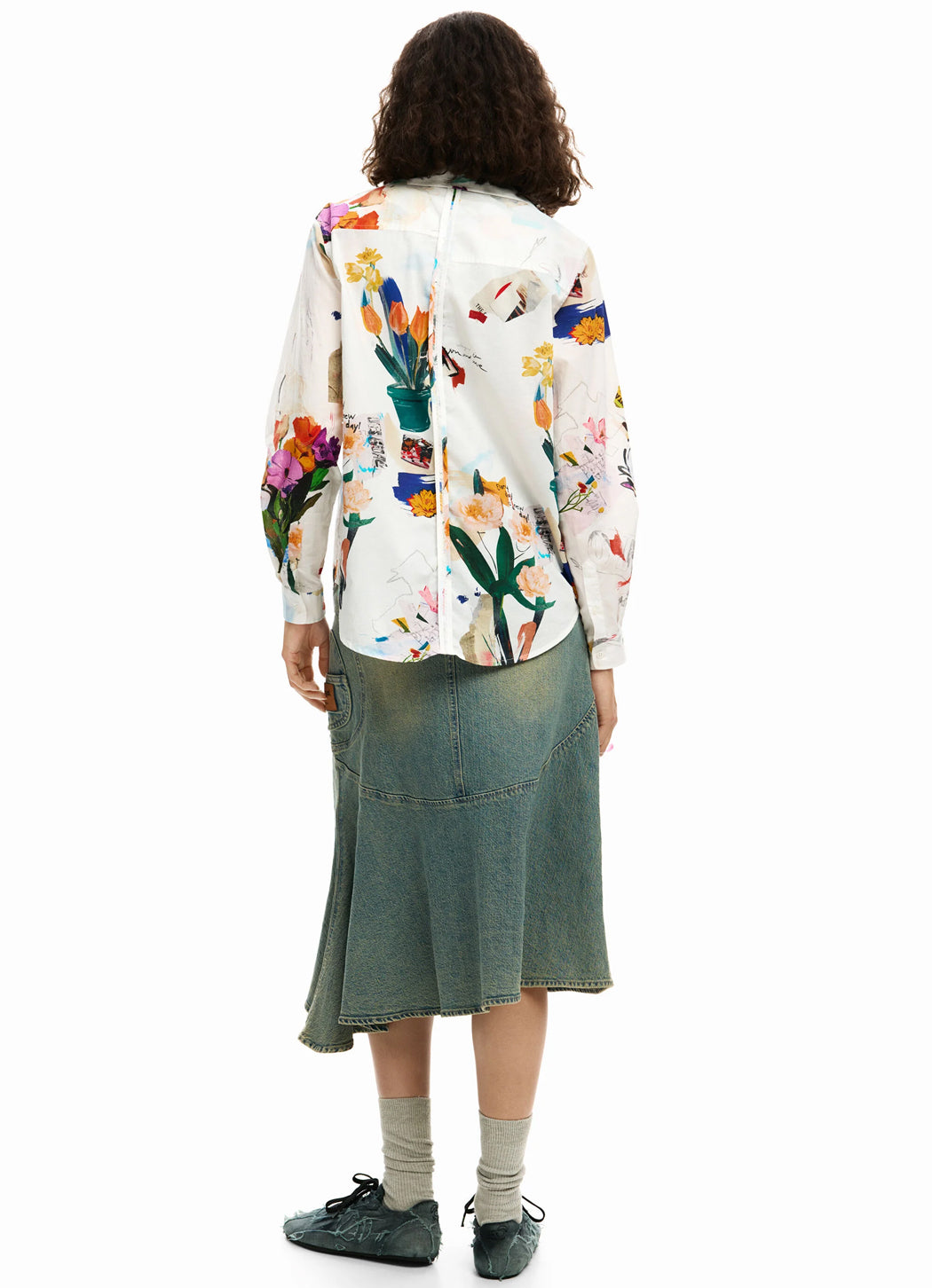 Desigual Flower Collage Shirt