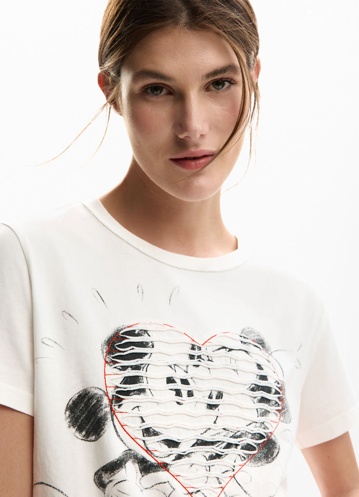 Desigual X Mickey & Minnie Mouse Heart Tee