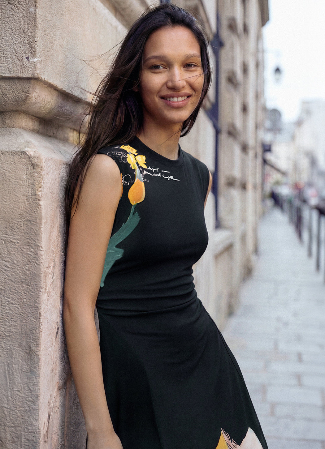 Desigual Asymmetric Floral Sleeveless Dress