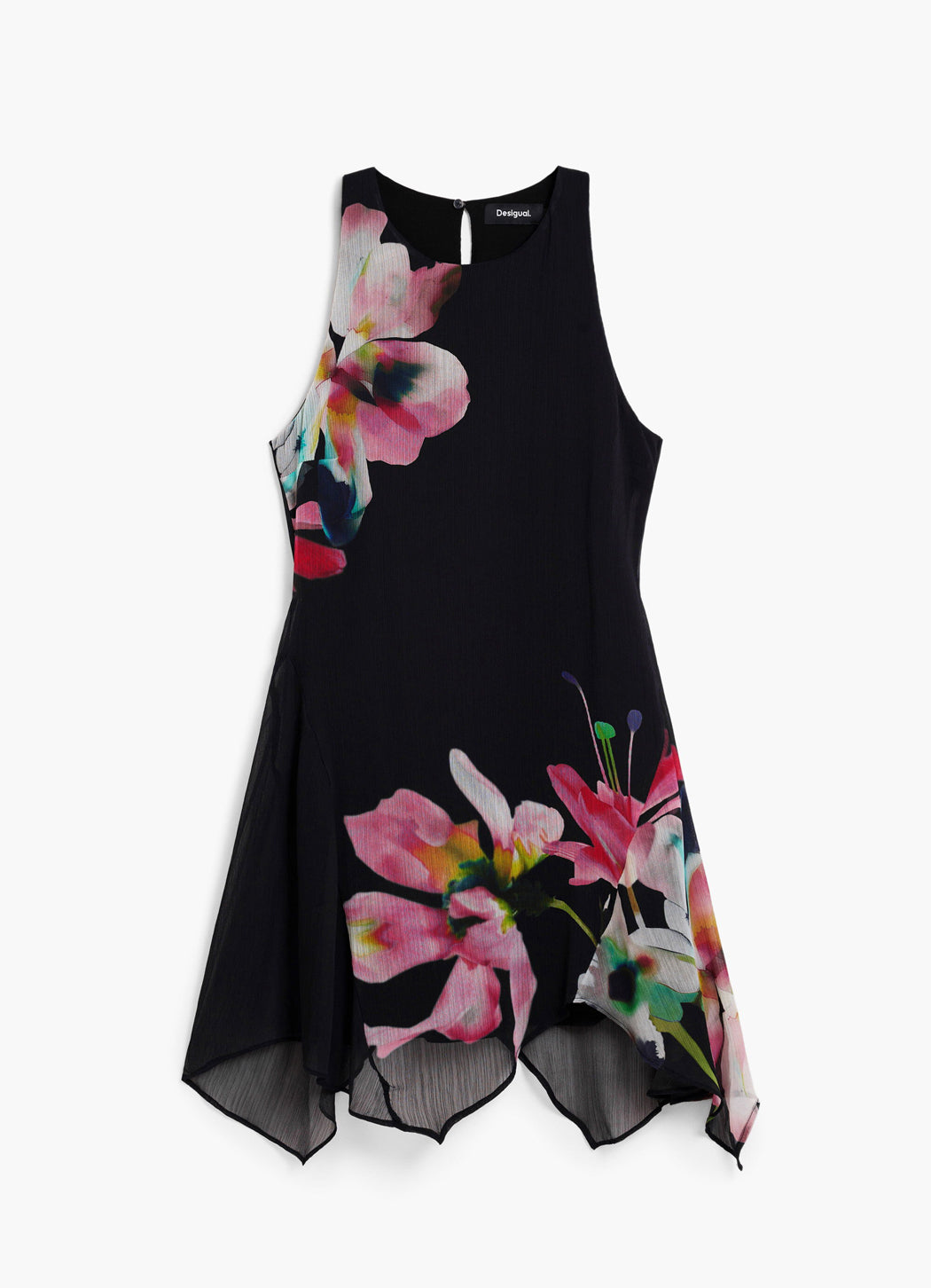 Desigual Asymmetric Floral Tank Dress