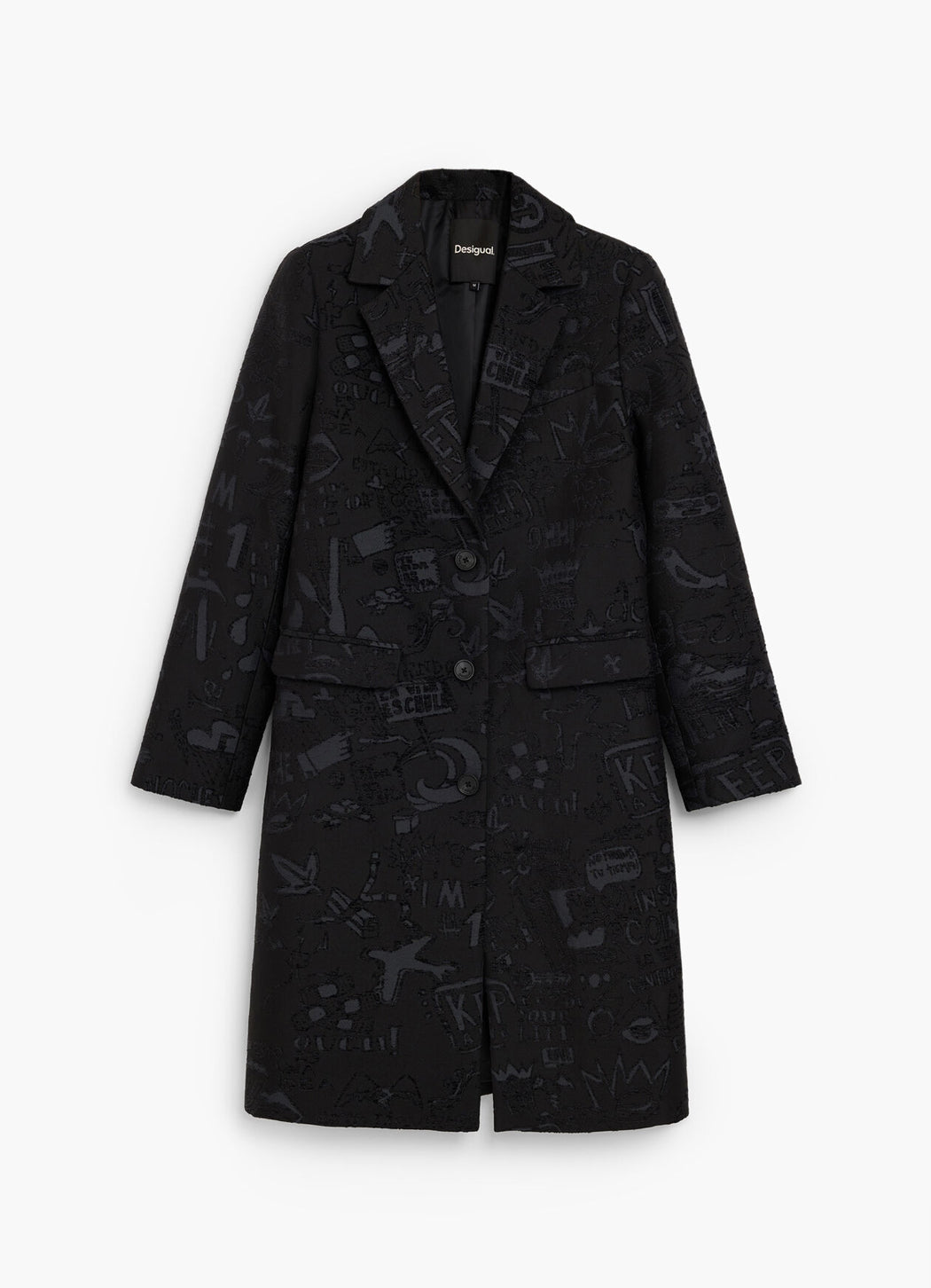 Desigual Straight Jacquard Coat
