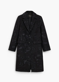Desigual Straight Jacquard Coat