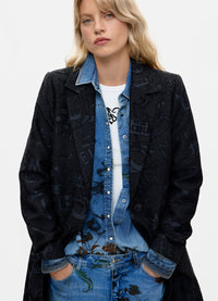 Desigual Straight Jacquard Coat