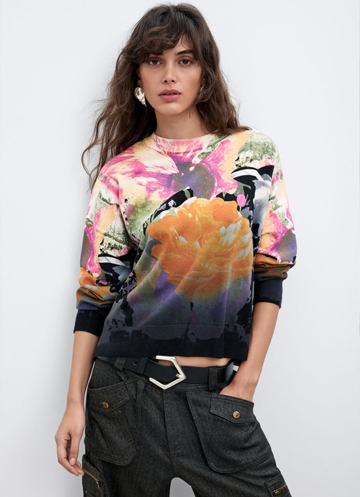 Desigual Lacroix Printed Sweater