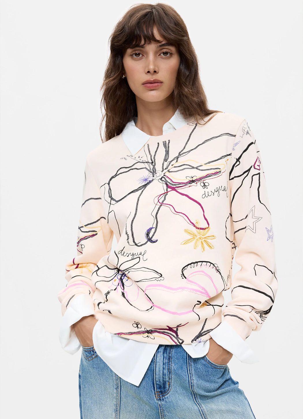 Desigual Floral Print Sweatshirt
