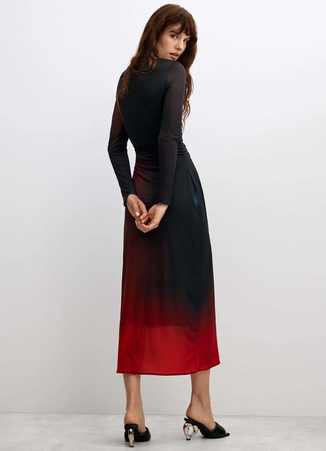 Desigual Long Sleeve Tulle Dress