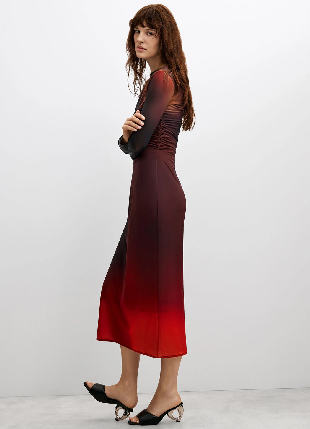 Desigual Long Sleeve Tulle Dress