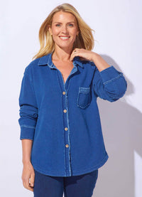 Escape Color Wash Terry Anywhere Shacket