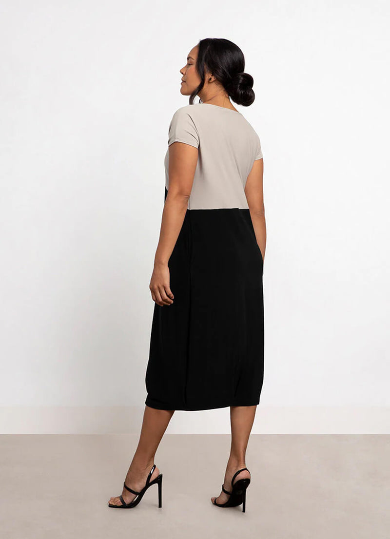 Sympli Color Block Lantern Dress
