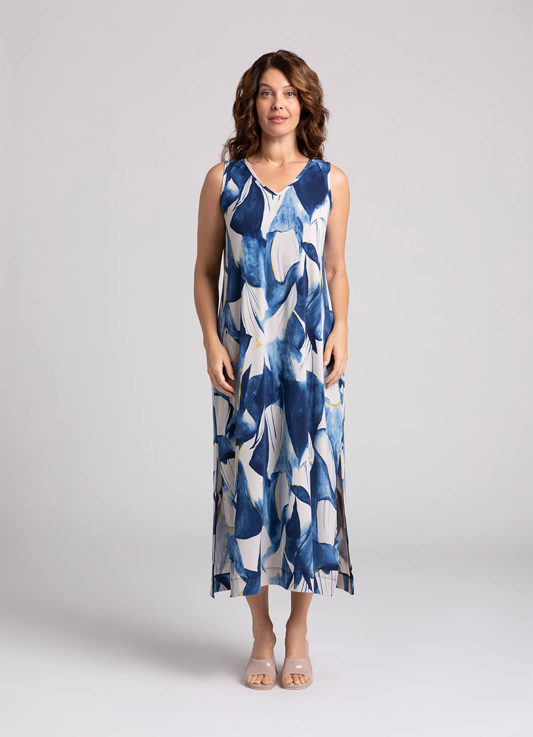 Sympli Print Reversible Slit Tank Dress